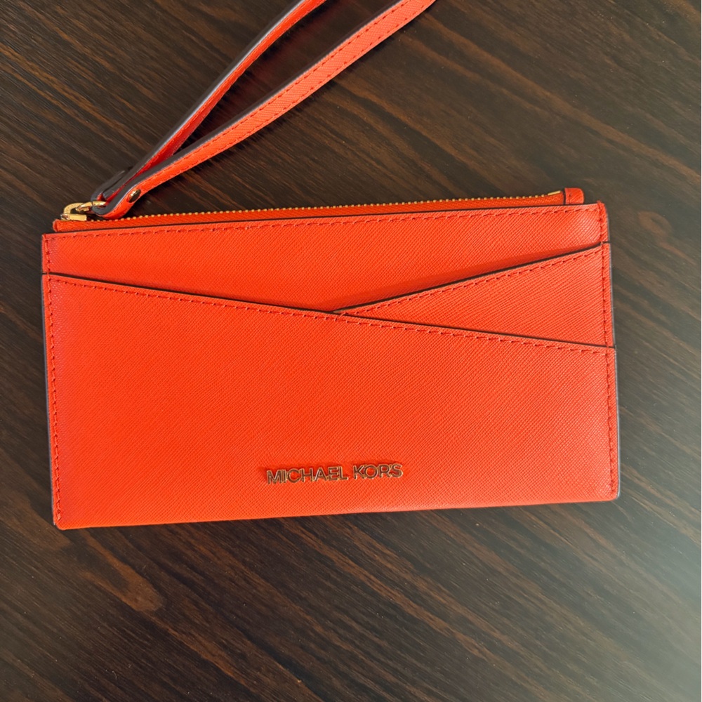 Michael Kors Vibrant Red Wristlet Clutch